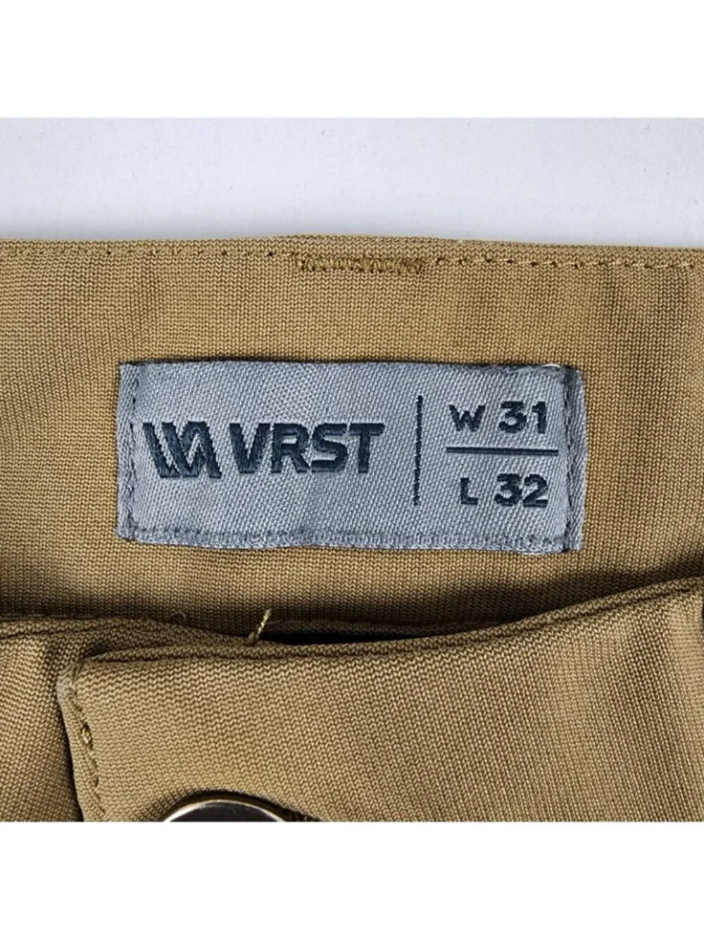 VRST Pants Mens 31x30 Tan Commuter Chino Flat Front Straight Stretch Pockets